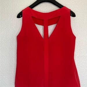 BCBGMaxAzria Red Sleeveless Blouse